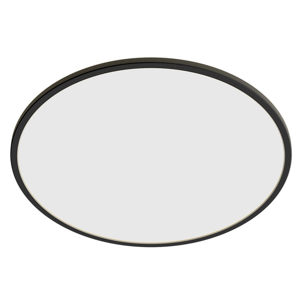 Schwarze Deckenlampe SuperSlim Ø 25cm