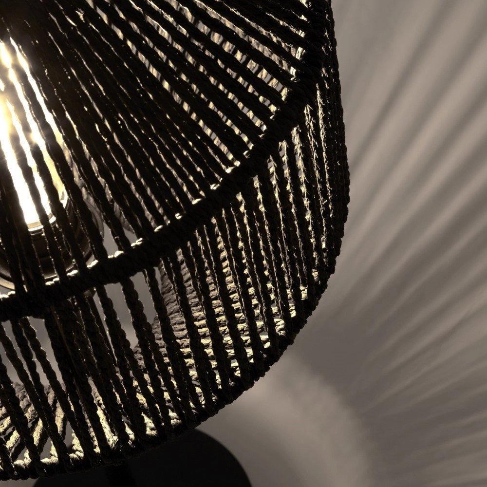 Schwarze Tischlampe Wicker Searchlight 5053423171562