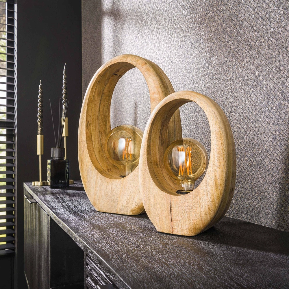 Mango-Holztischlampe Arch 1x E27 - 43cm Lyora 8716803511460