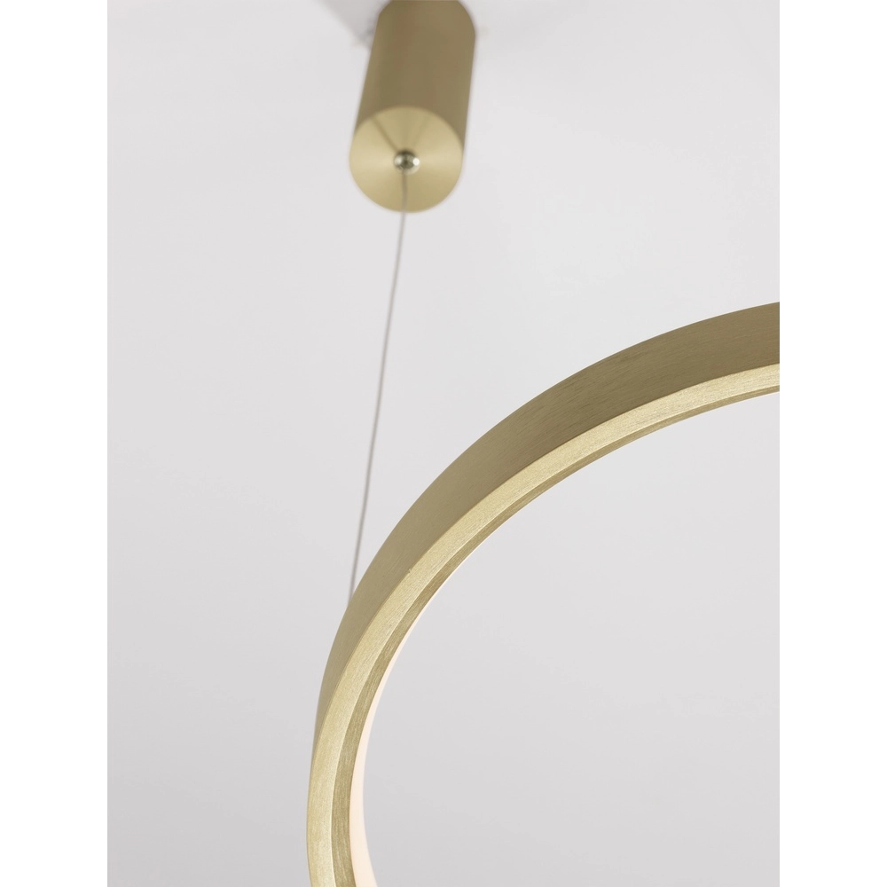 Runde Pendelleuchte Perrine gold Ø 40cm Lyora 5212017438409