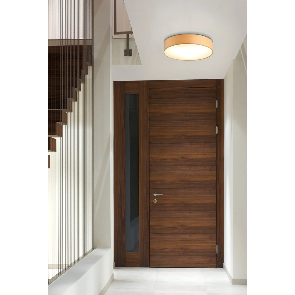 Deckenlampe Drum 50cm Champagner Samt Searchlight 5053423300009