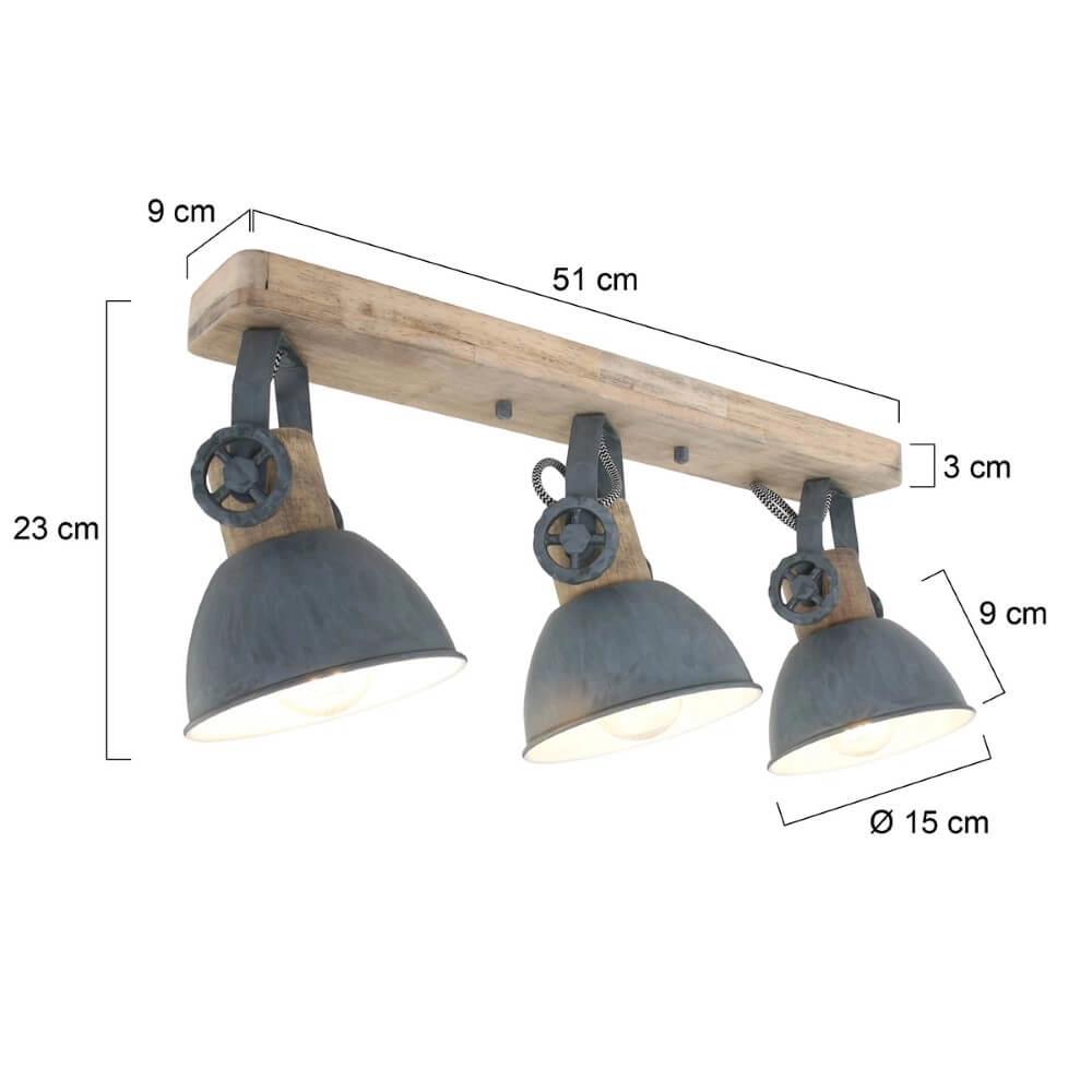 Deckenstrahler Gearwood 3-Licht Steinhauer 8712746127874
