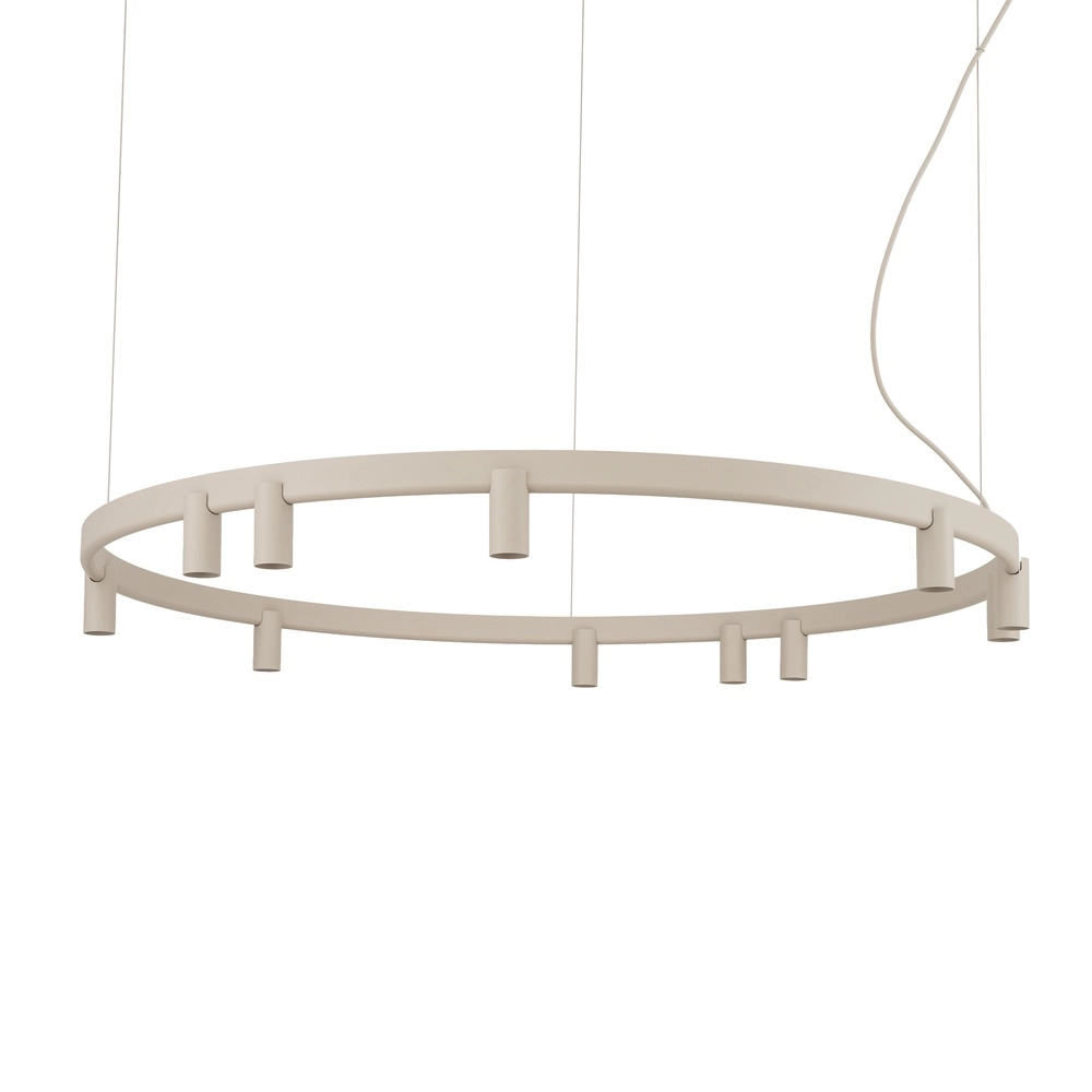 Design-Pendellampe Fourty sandbraun Ø 116 cm
