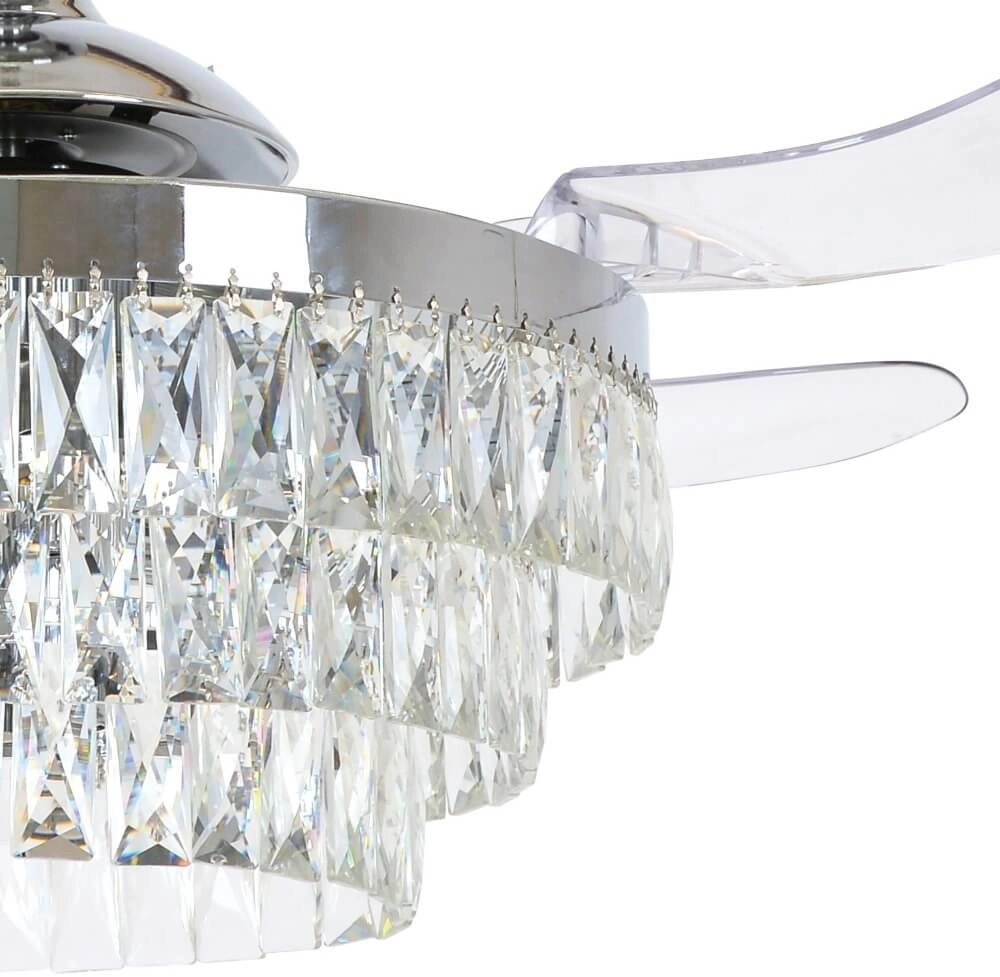 Deckenventilator aus Chrom mit Kristall Fanway Veil Ø 122cm Beacon 9333509143987