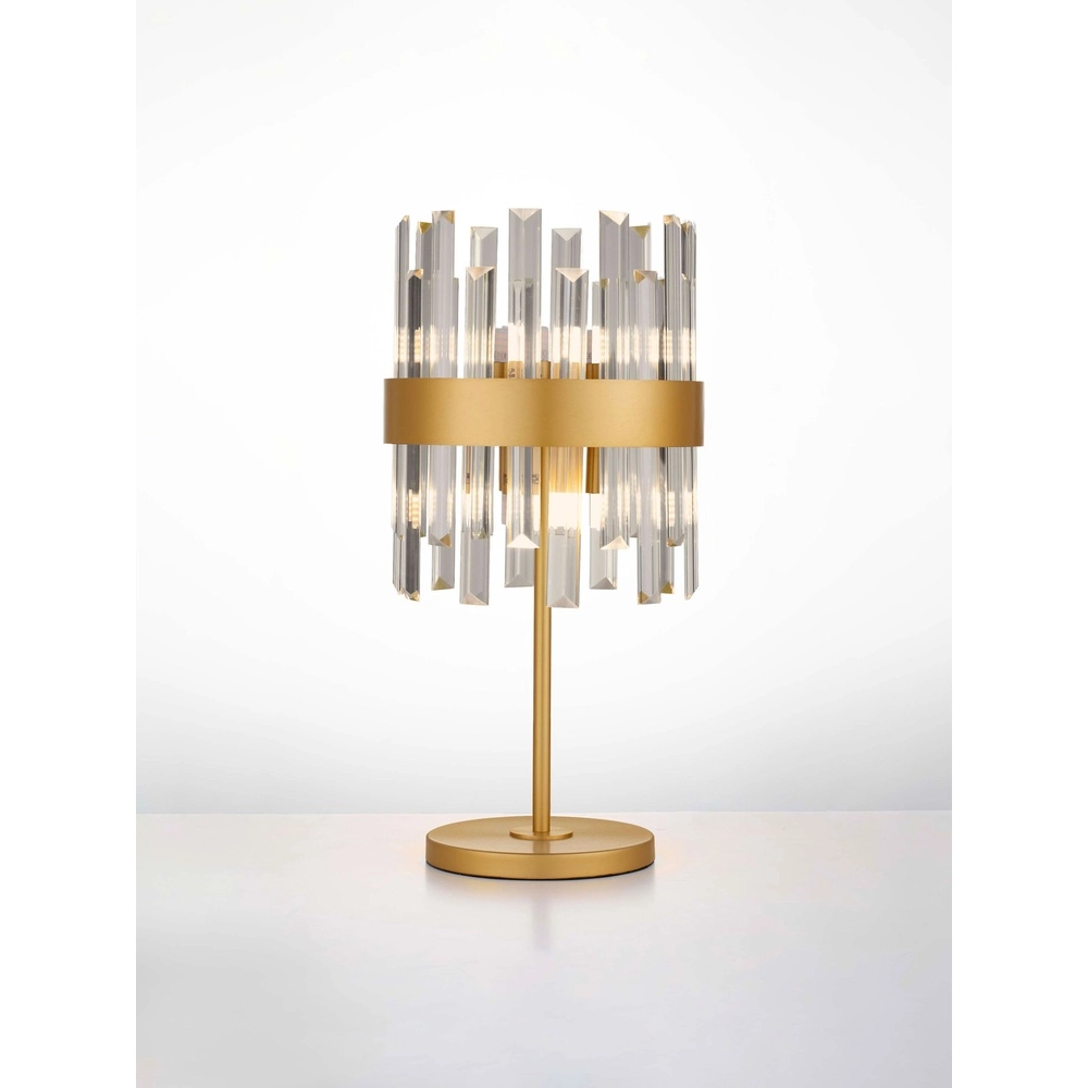 Goldene Tischlampe Crown Ø 25cm Lyora 5212017468345