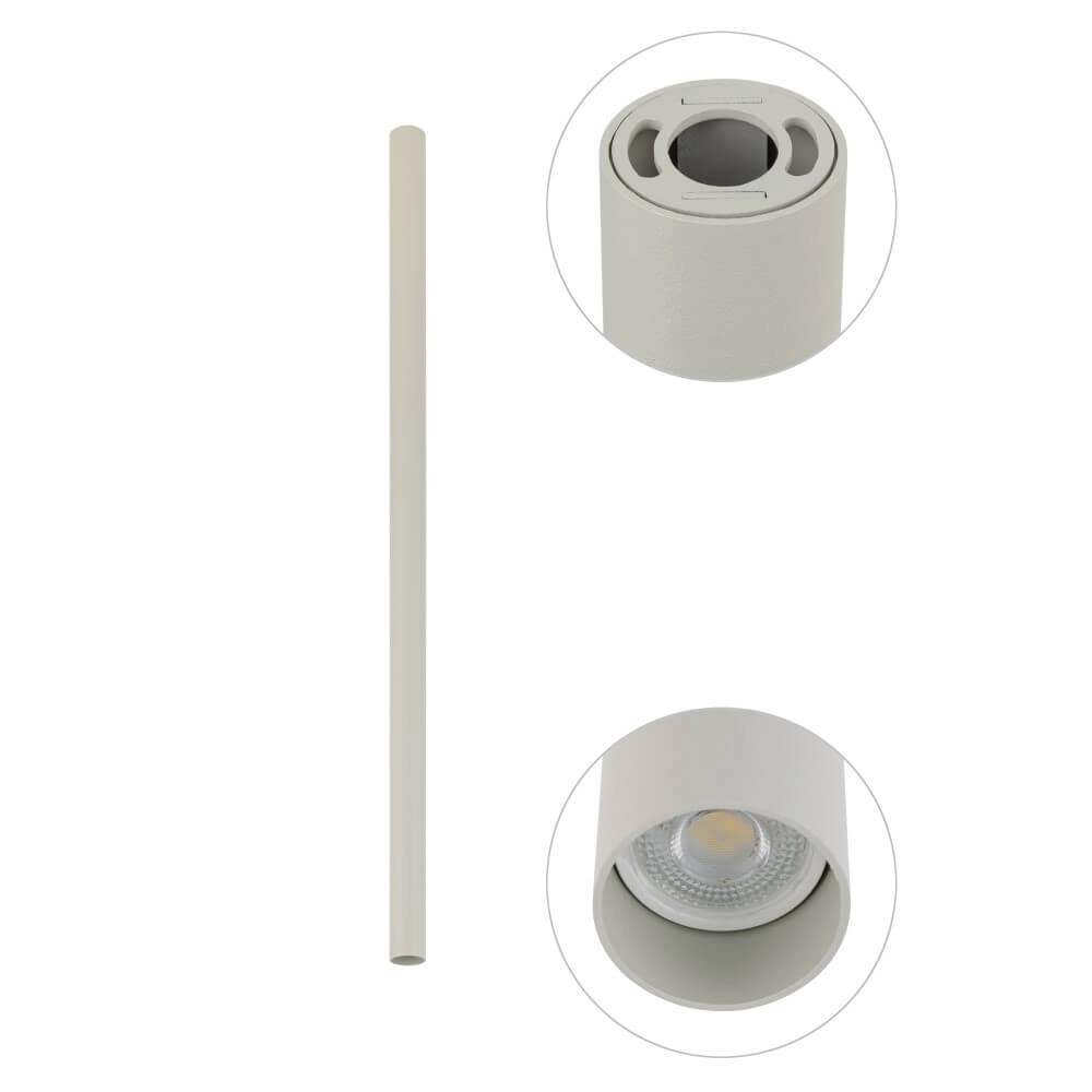 Langer Aufbaustrahler Fourty L 90cm - hellgrau Lyora 5903139108959