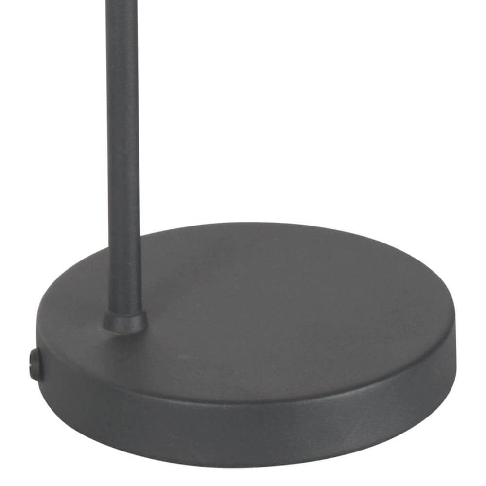 Schwarze Tischleuchte Tenebris mit Rauchglas Steinhauer 8712746178142