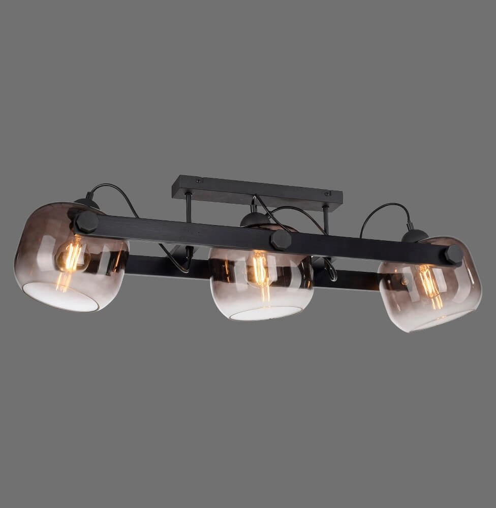 Deckenleuchte Cup 2.0 3-flammiges Rauchglas Just Light 4043689004743
