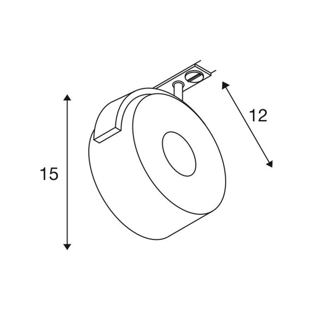 Schienenplatz Kalu Led 1-phasig schwarz SLV 4024163230506