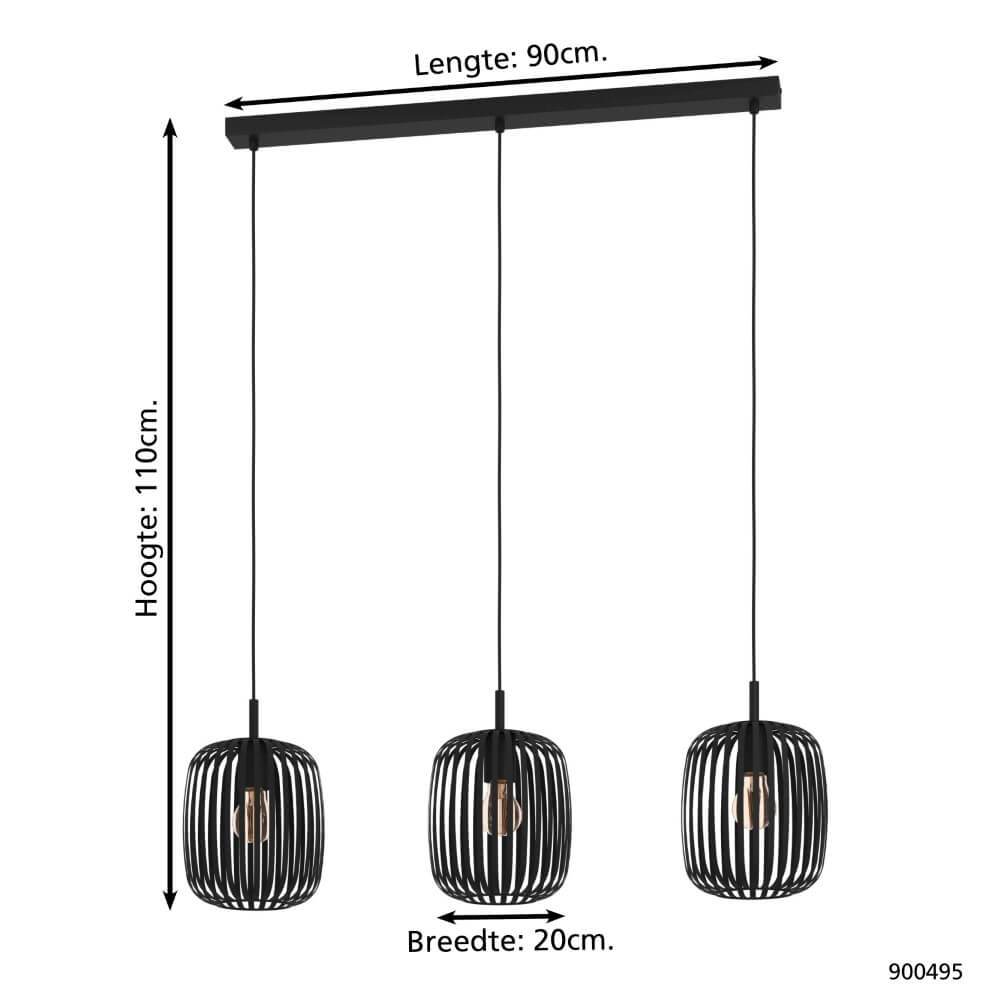 Schwarze Esstischlampe Romazzina Eglo 9008606244294