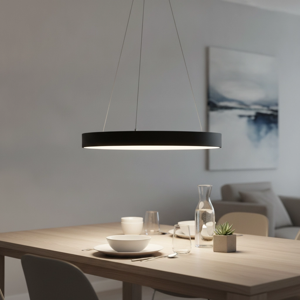 Pendelleuchte Rando Thin schwarz Ø 60cm