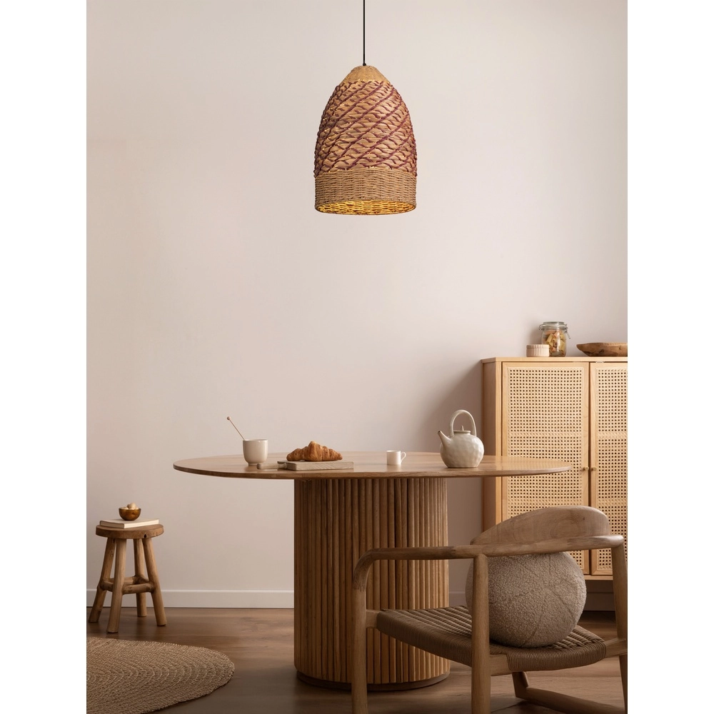 Pendelleuchte Mapi Ø 37cm rot mit braun Lyora 5212017477323