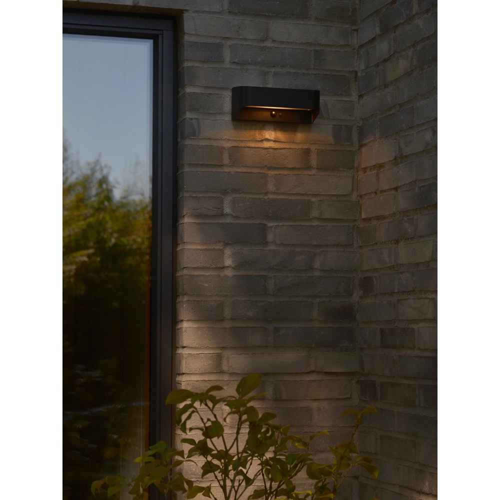 Schwarz Marcellio Solar  Lampe mit Sensor