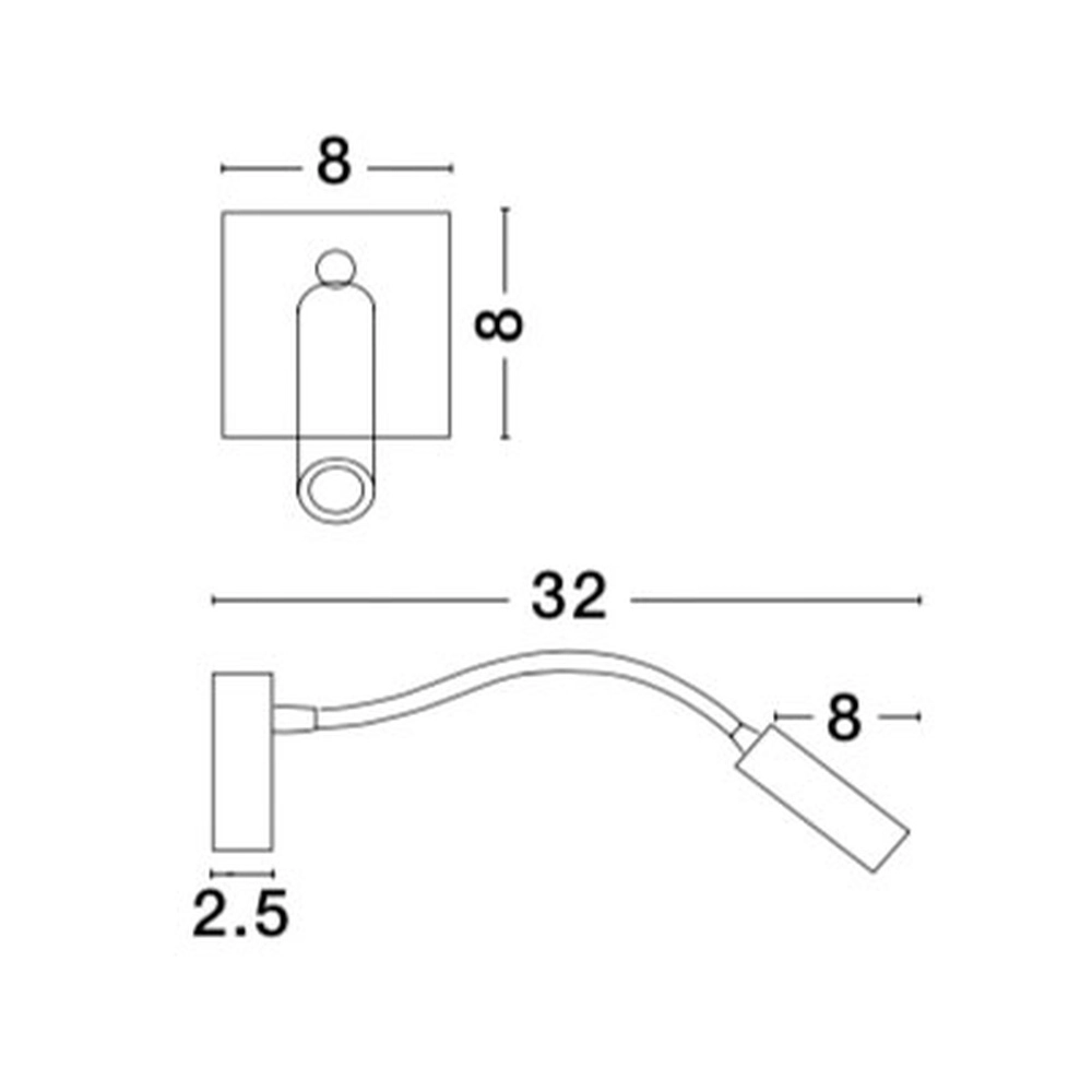 Nachttischlampe Madison Chrom Lyora 5212017410979