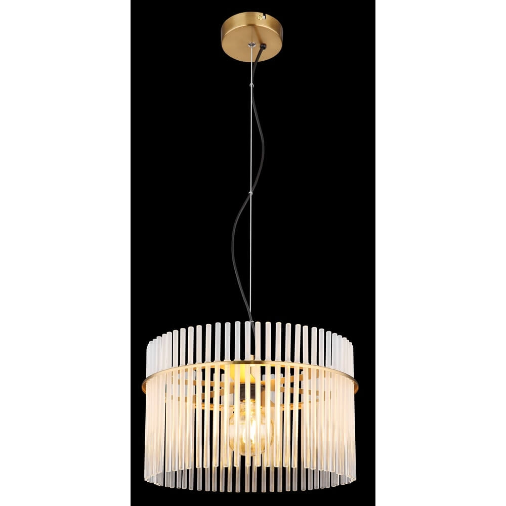 Goldene Pendelleuchte Gorley mit Glas Ø 40cm Globo 9007371449804