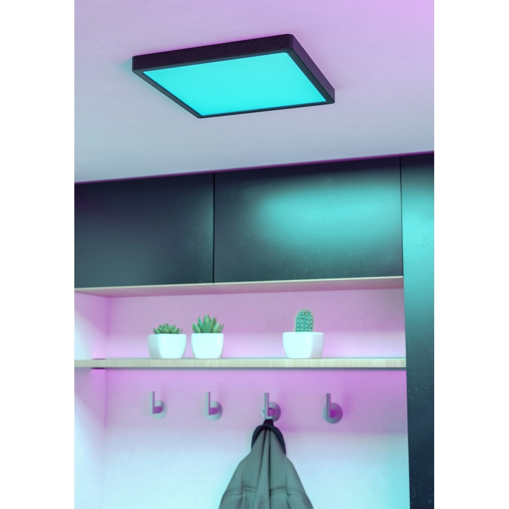 Deckenlicht IP44 Fueva 6-Z Quadrat – Schwarz – 29,5x29,5 cm Eglo 9008606330522