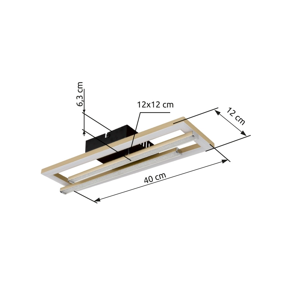 Deckenlampe Highway Schwarz mit Gold Globo 9007371453795