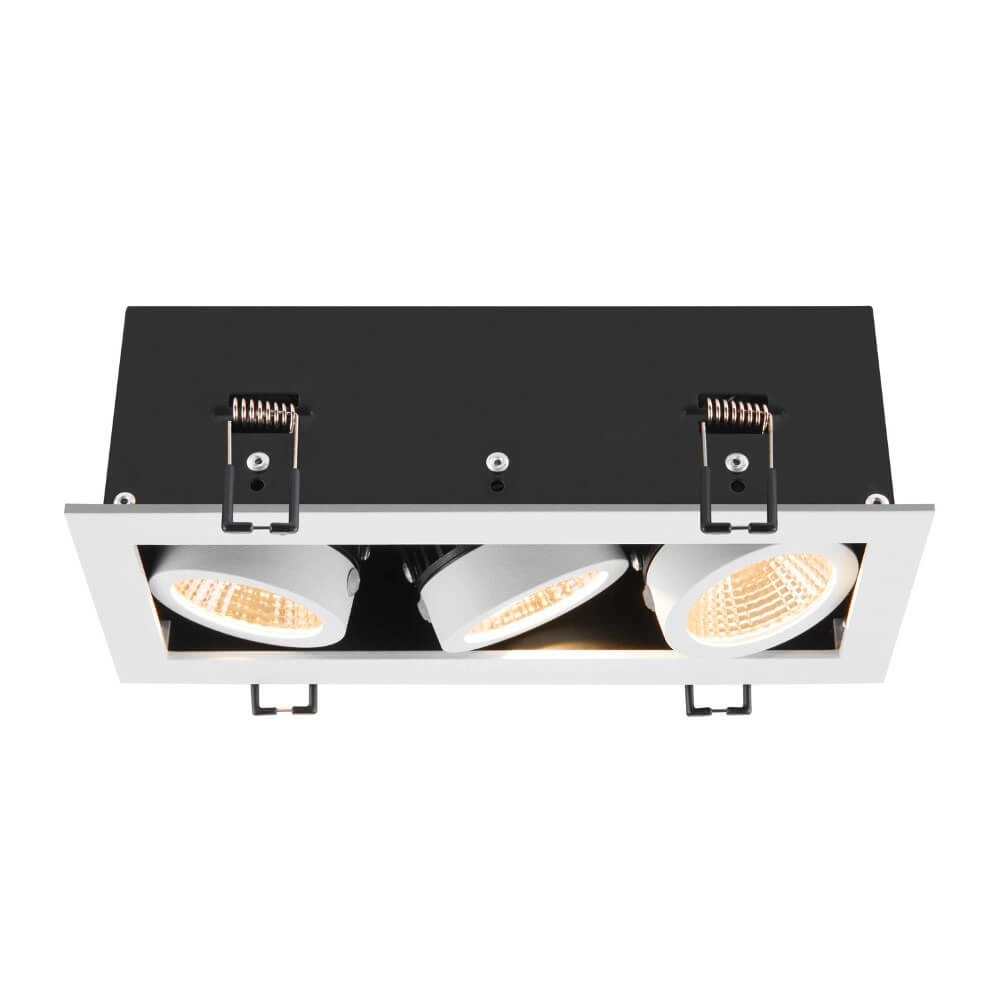 Quadratischer LED-Einbaustrahler Kadux Triple 3x LED - weiß - 3000K