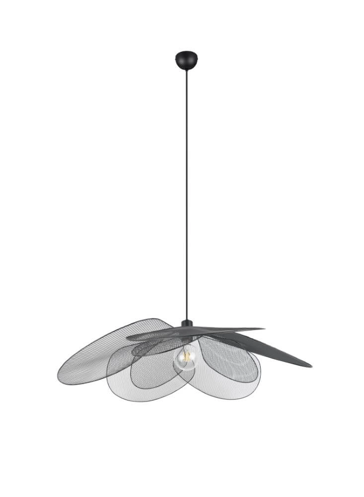 Große böhmische Pendelleuchte Fleure Ø 87cm schwarz Trio 4017807637731