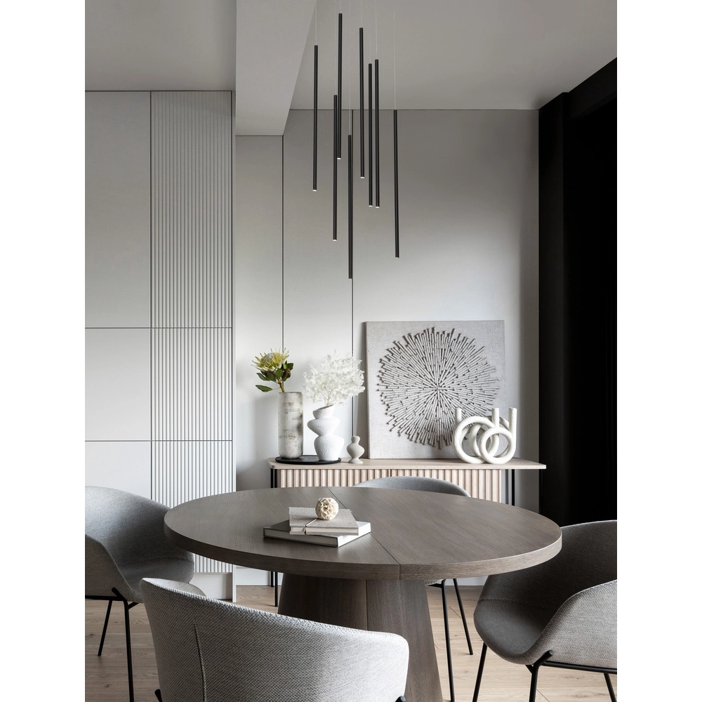 Design-Pendelleuchte Elettra 8-flammig schwarz Lyora 5212017446077