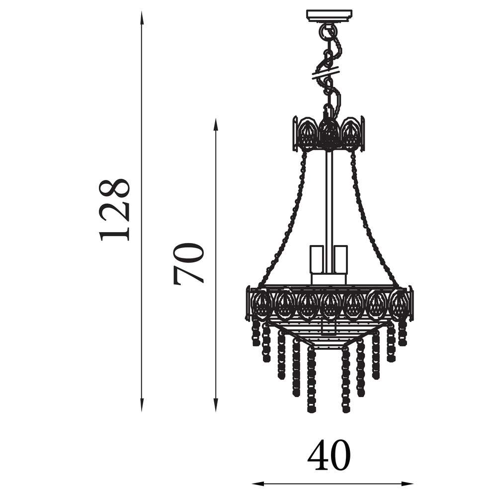 Kronleuchter Louis gold Ø 40cm Searchlight 5053423274607