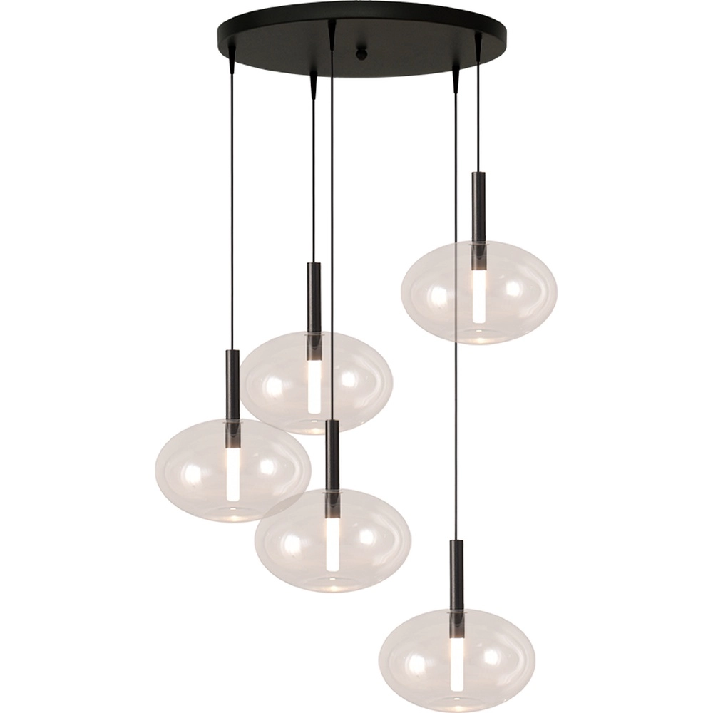 5L Vide Pendellampe Lido Onion mit Ø 24 cm klarem Glas