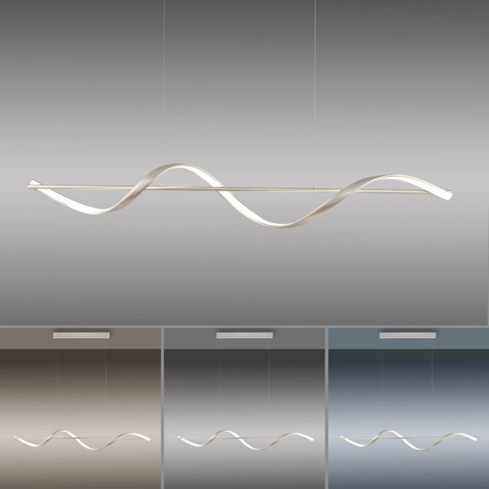 Gewellte Hängelampe Q-Swing Metall Paul Neuhaus 4012248374856