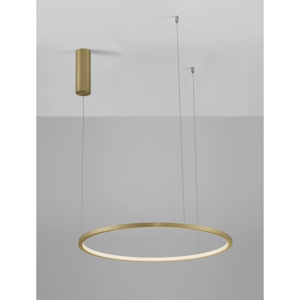 Runde Pendelleuchte Tarquin gold Ø 60cm Lyora 5212017438270