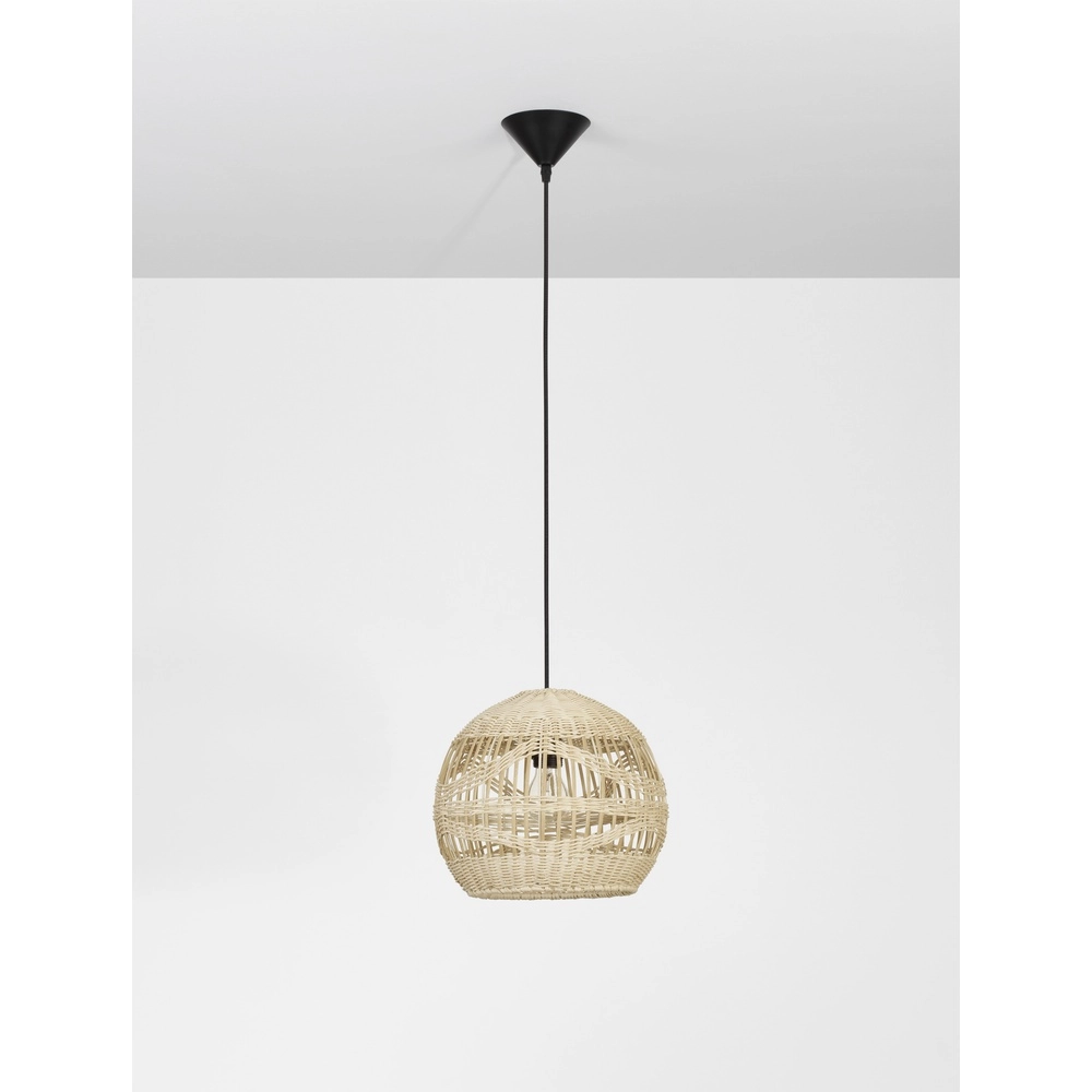 Rattan Pendelleuchte Marlo Kugel Ø 30cm Lyora 5212017438829