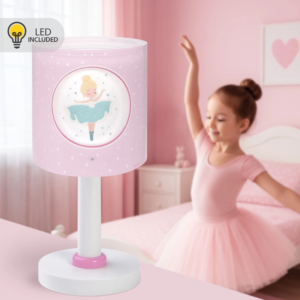 Tischlampe Princess Dance Pinkes Leuchten im Dunkeln Dalber 8420406609119