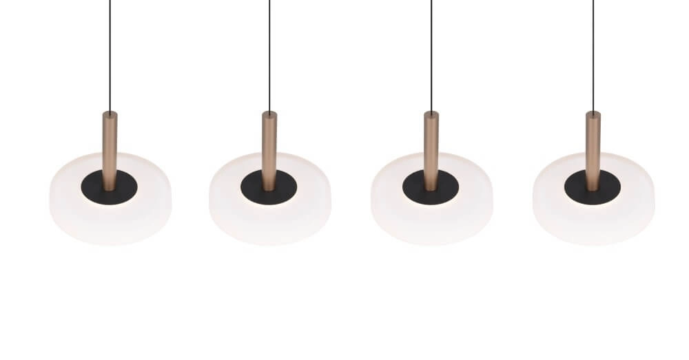 4-flammige LED-Hängelampe Celeste weißes Glas Trio 4017807627404