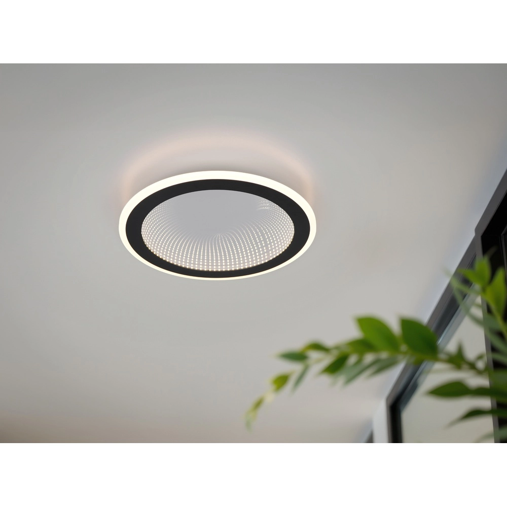 Design-Deckenleuchte Glace schwarz Trio 4017807645705