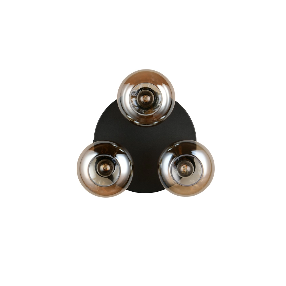 Deckenlampe Divina schwarz mit Braunglas Trio 4017807667363