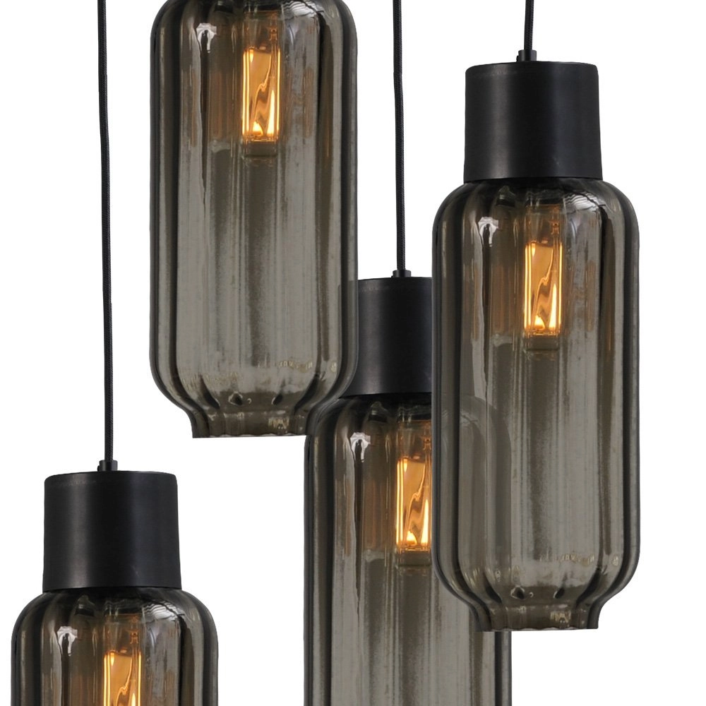 Pendelleuchte Lett ll 5-Licht-Rauchglas Masterlight 8718121184562