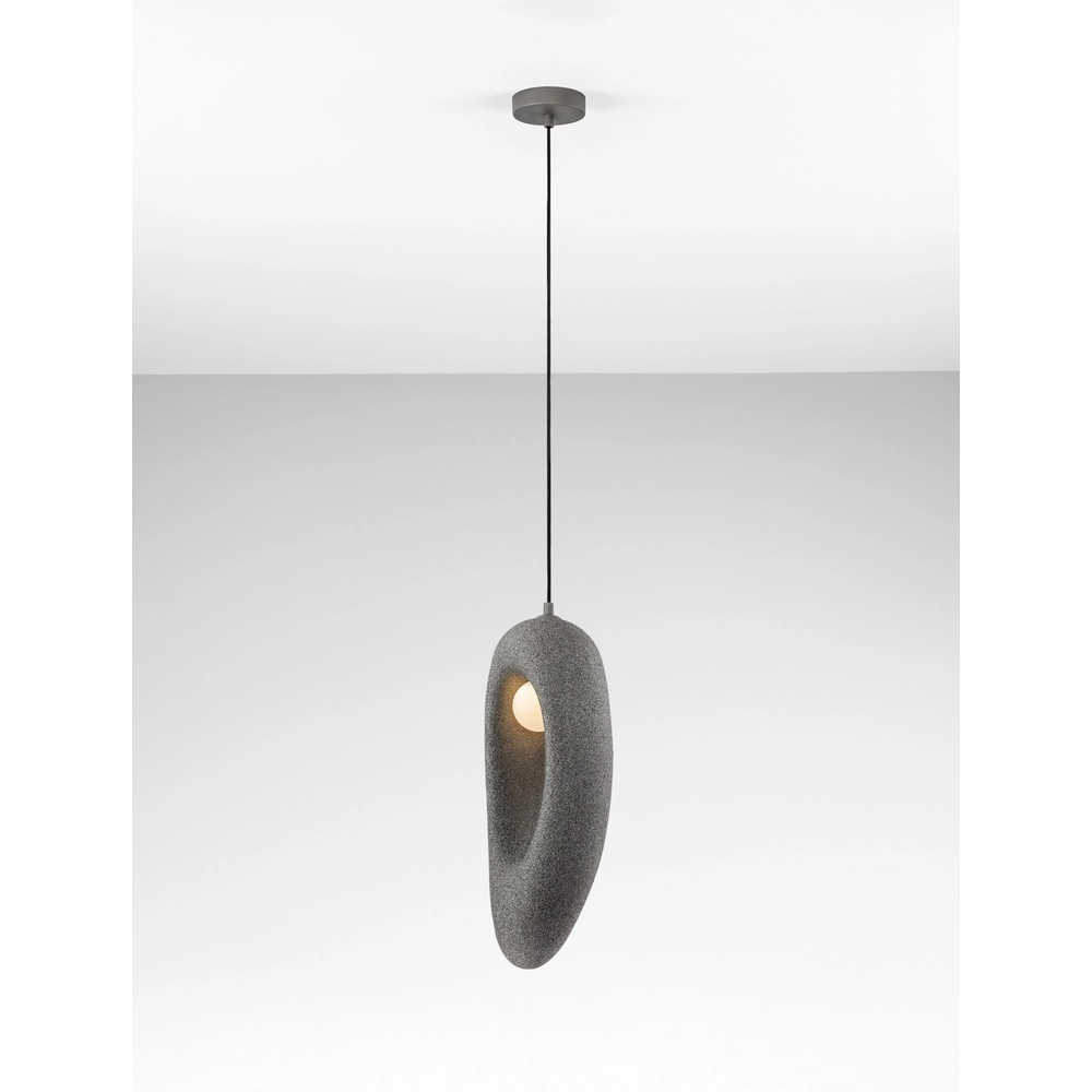 Natürliche Pendelleuchte Tempus grau 48cm Lyora 5212017476852