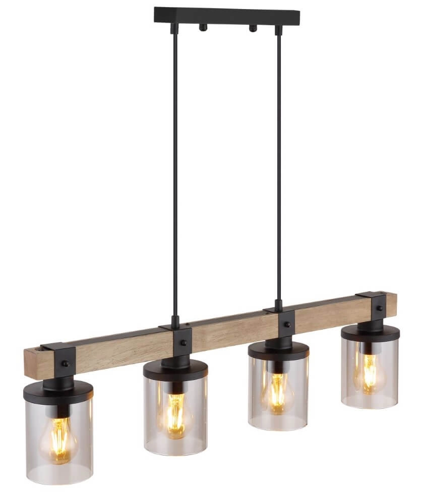 Hängelampe aus Holz Lila 4-Licht Globo 9007371431724