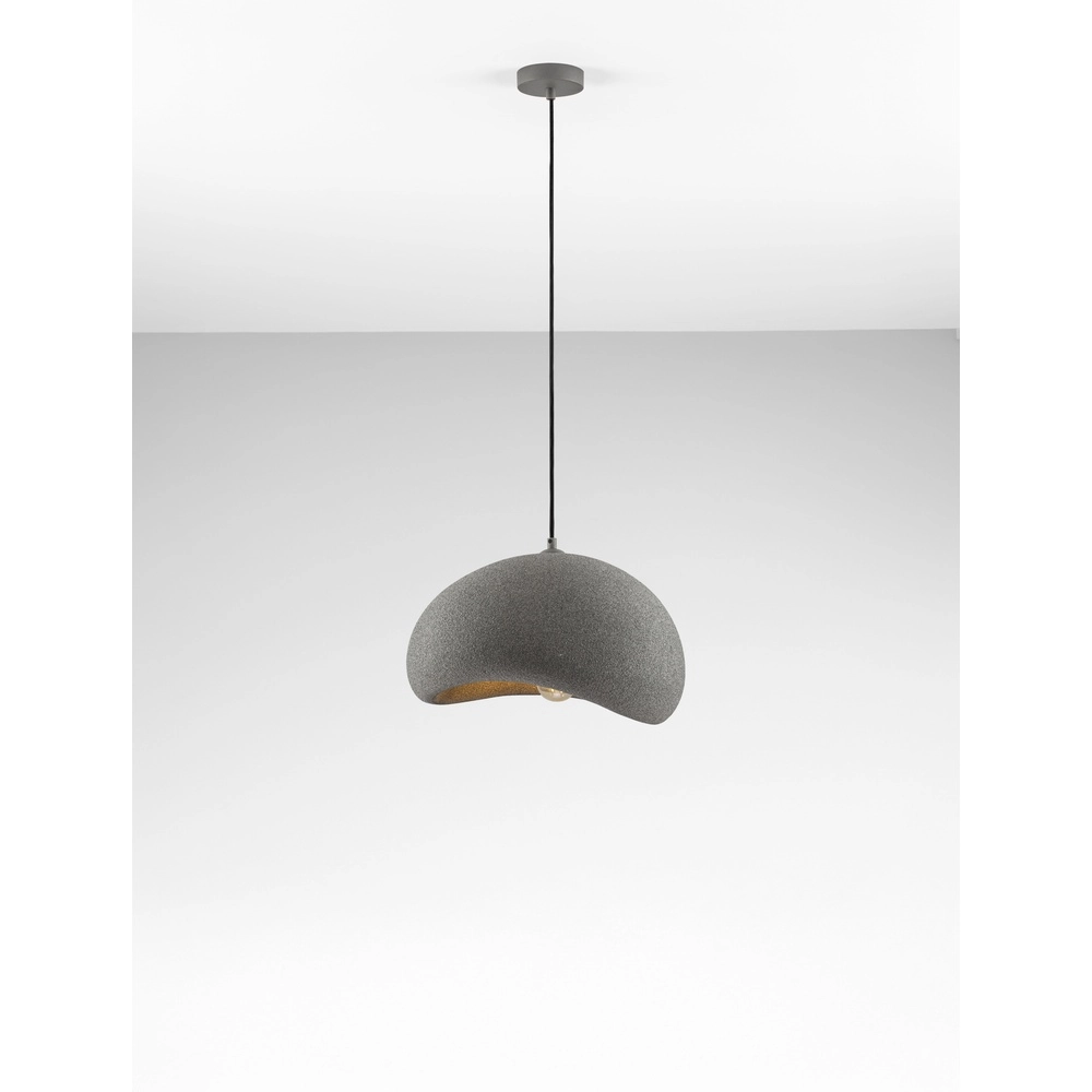 Natürliche Pendelleuchte Aere grau 40cm Lyora 5212017476692