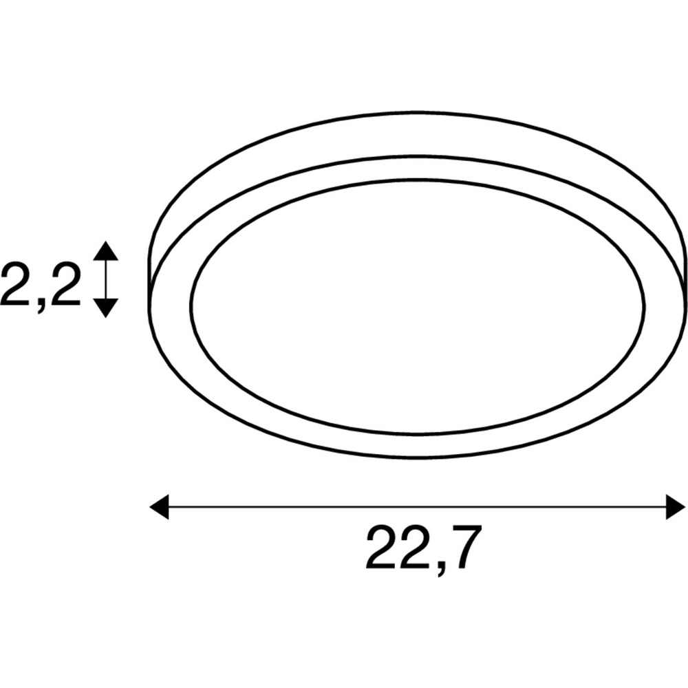 Deckenleuchte Vario Ø 22,7cm weiß mit Sensor SLV 4024163316255