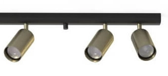 Schwarz mit goldenem Deckenstrahler Eye 6-Licht Lyora 5903139881999
