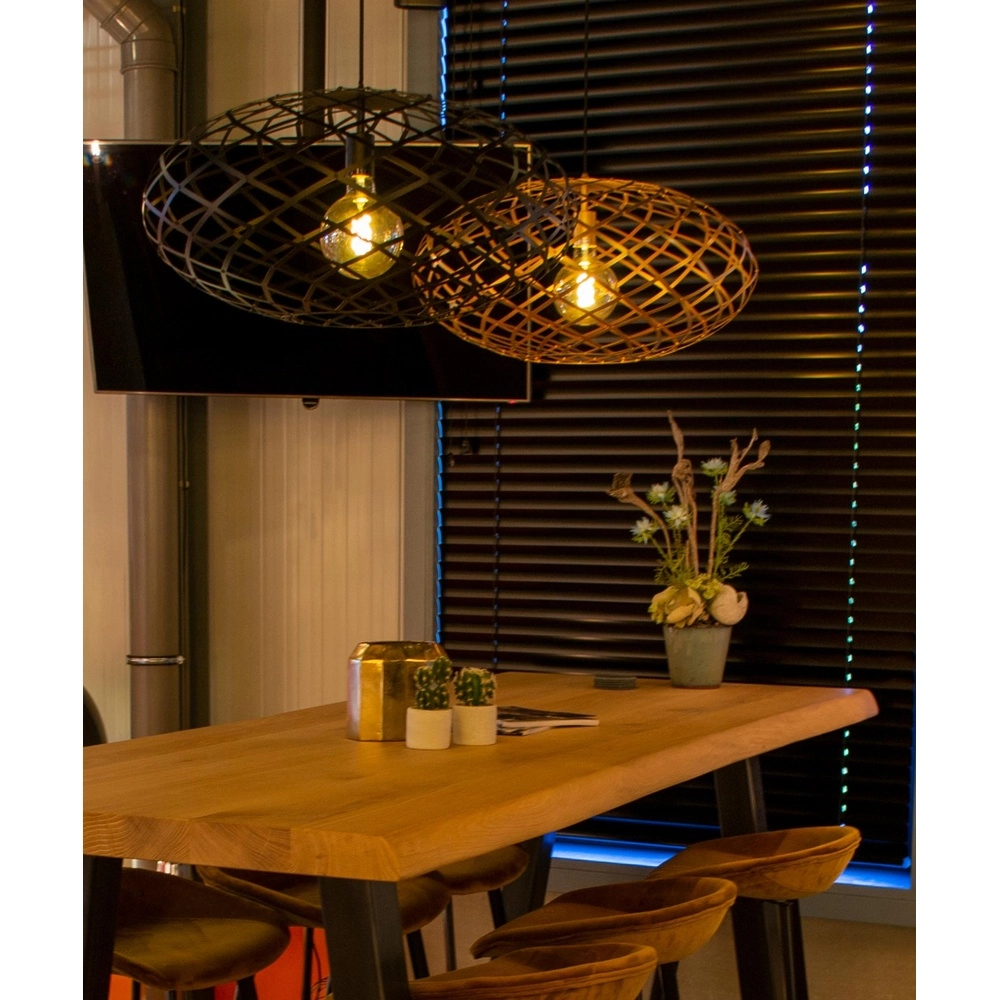 Pendellampe Wolfram Ø 65 cm schwarz Lucide 5411212211019