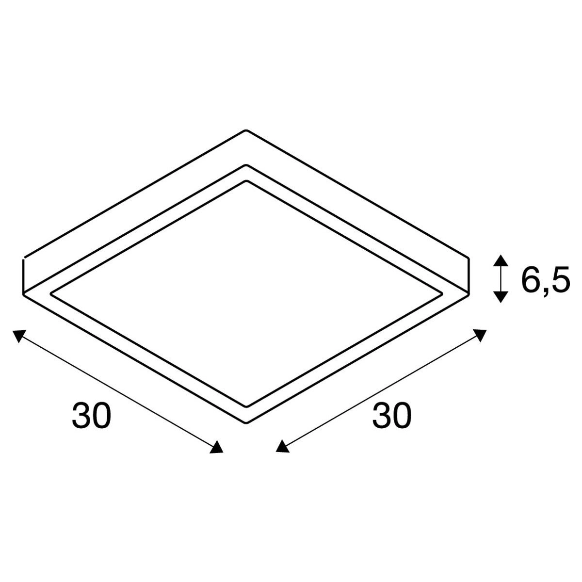 LED Deckenleuchte Ainos Square mit Bewegungssensor SLV 4024163236089