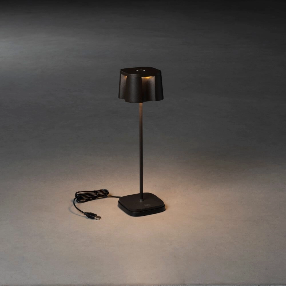 Schwarze Tischlampe Nice wiederaufladbar KonstSmide 7318307818758