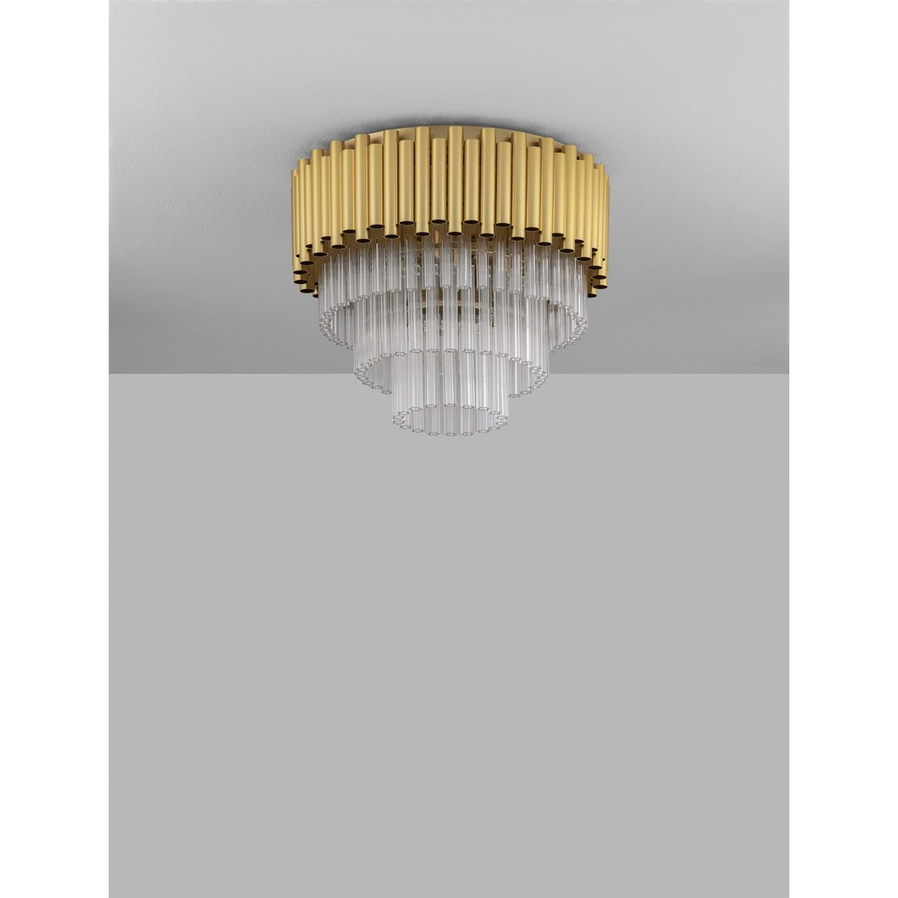 Deckenlampe Magnolia gold mit Kristall Ø 40cm Lyora 5212017434999