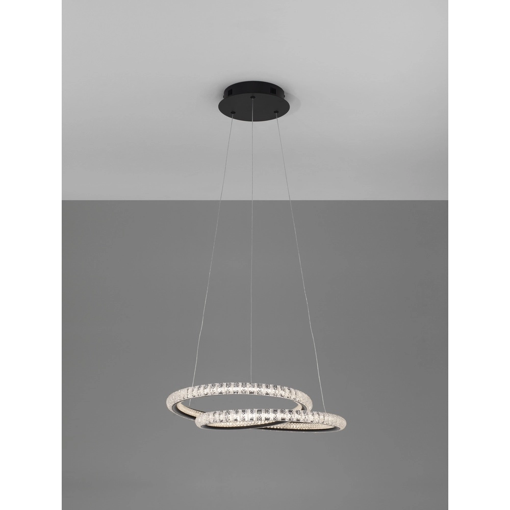 Design-Pendelleuchte Ginevra schwarz Ø 48cm Lyora 5212017433480