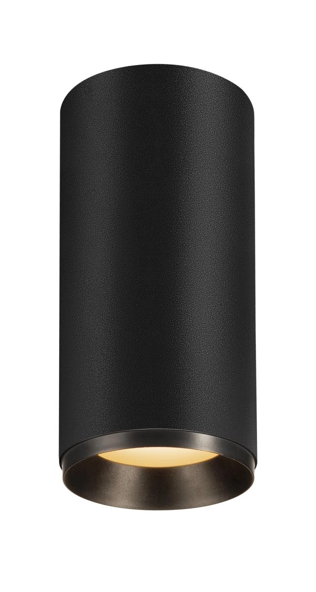 Aufbauspot Numinos L Zylinder Schwarz 2700K - 60gr SLV 4024163244664