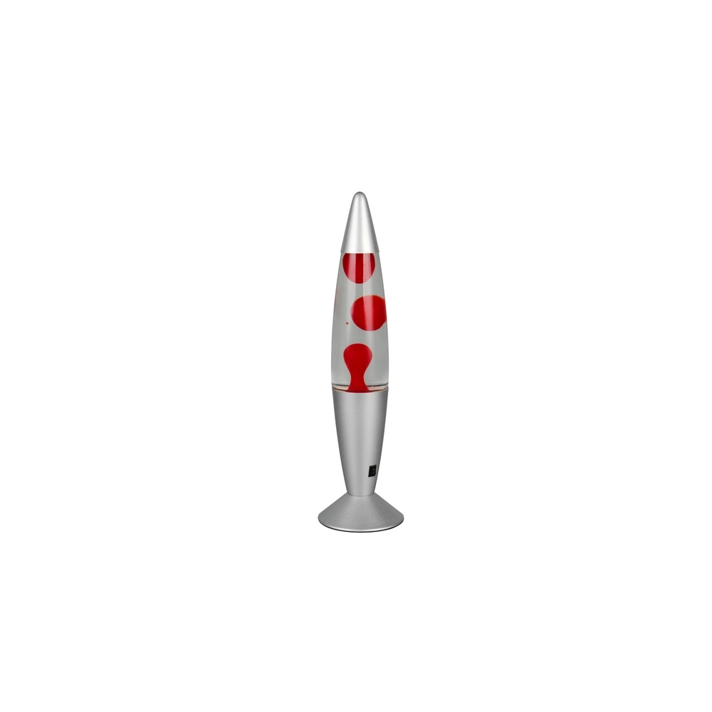 Lavalampe Vesuv Silber mit Rot Trio 4017807668384