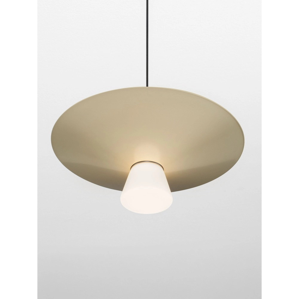 Design-Pendellampe Baris weiß mit grauem Ø 38 cm Lyora 5212017495303