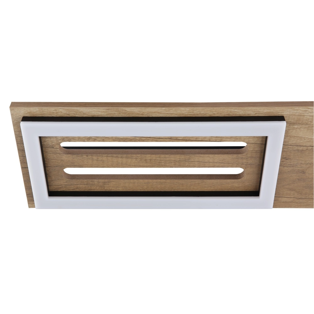 Design-Deckenlampe Bruce Schwarz mit Holz Globo 9007371592111