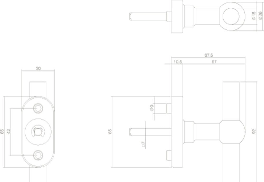 Fenstergriff T-Form Ventra Edelstahl Intersteel 8714186112632