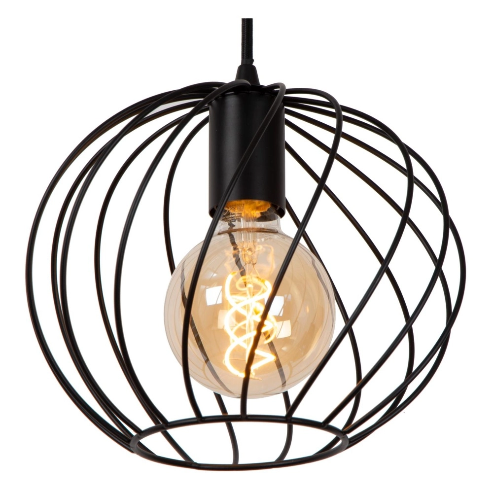 Pendellampe Danza Ø 50 cm schwarz Lucide 5411212211576